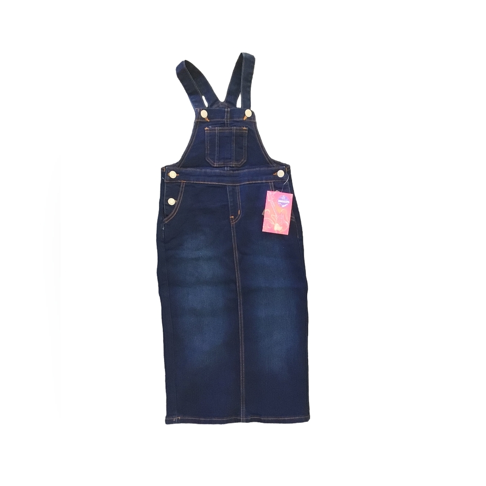 ROCKIDS Little Girls Denim Jean Skirt Overall size 4/6  BRAND NEW! TAGS INCLUDED